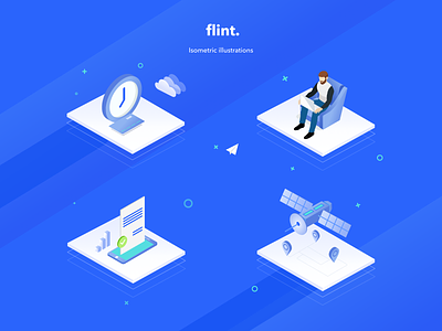 Flint - Isometric illustrations appdesign ios isometric loan mobile ui uidesign ux