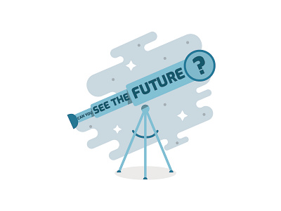 Can you see the future? design illustrator ilustration ilustração telescope ui ui design uiux ux uxdesign