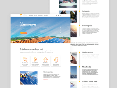 Atman Solar - Solar energy service design figma figmadesign ui uidesign uiux ux ux design web