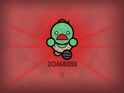 Zombie!!! adobe art cartoon design graphic icon illustrator logo photoshop simplistic zombie