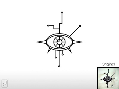 Chaotic Transfer adobe art design eye illustration illustrator line logo sketch tatoo vector