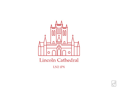 Lincoln Cathedral adobe architecture art building icon illustration illustrator line location vector
