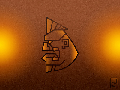 Cave Head 2 art aztec design digital head icon illustration illustrator logo tirbal