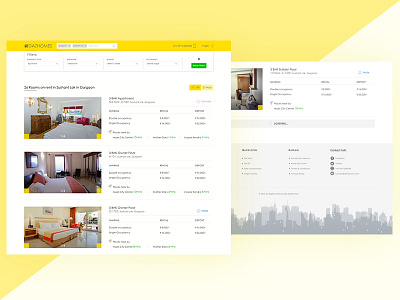 Dazhome Website listing page property real estate search ui ux web website yellow