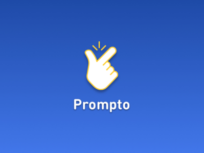 Prompto Logo app branding design icon identity iphone logo logotype minimal mobile typography vector