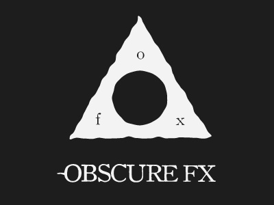 Logo Obscure FX black dark goth obscure white