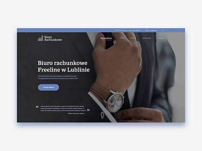 [Freeline] Web site for accounting office accounting blue business clean company minimalism office ui