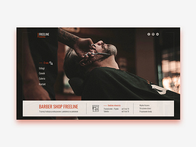 Barber shop barber barbershop beard bearded man beauty brand business care dark design hair hairstyle hairstyles retro site style ui www