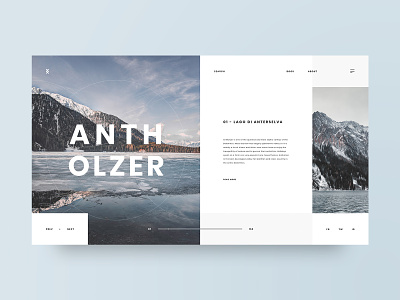 Antholzer adobe xd clean design grid layout minimal photography travel typography ui ux web web design