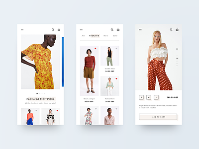 Pearl adobe xd app clean design fashion layout minimal photography store store app ui ux web