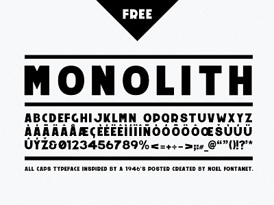 Monolith - free typeface