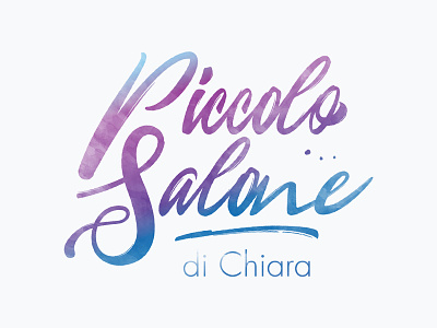 Piccolo Salone coiffeur hair handmade lettering logo logotype salon typography