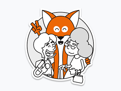 Fox mascot character design fox illustration line art mascot vector