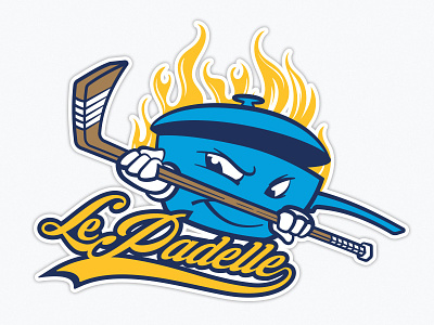 Le Padelle - logo branding cooking hockey illustration logo pot sport team vector