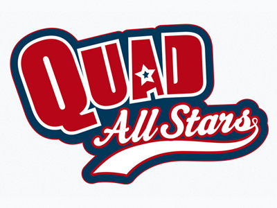 Quad All Stars branding hockey identity logo vintage