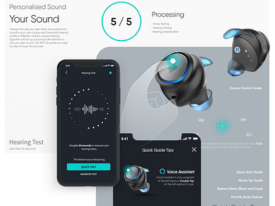 TWS EARBUDS app design interface ui ux