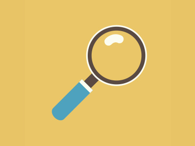 Magnify flat icon illustration magnifying glass search
