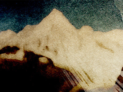 Mount Inspiration blue brown mountain painting
