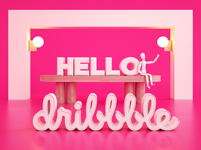 hello dribble 3d 3d art first shot