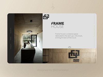 Frame House design minimal ui ux web website