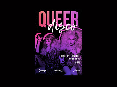 Queer Disco colorful design design disco lgbt poster collection purple queer