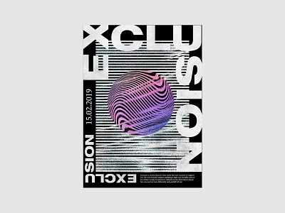 Exclusion design photoshop poster typography