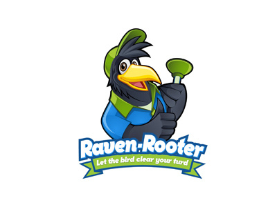 Raven Mascot Character Logo design logo