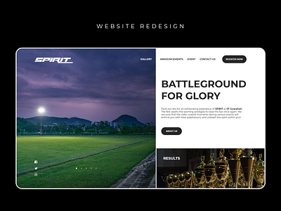 Spirit Website Redesign - PostFest branding clean design flat minimal typography ui ux web website