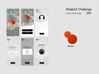 Daily UI 001 : Biznet Signup form dailyui ui design challenge uidesign ux