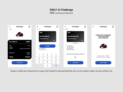 Daily UI 002 : Sign-up Credit Card. design ui ui design challenge uidesign ux