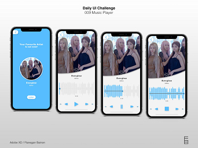Daily UI Challenge 009 : Music Player daily ui dailyui design ui ui design challenge uidesign ux