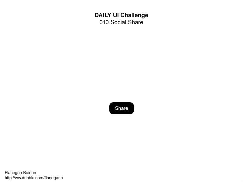 Daily UI Challenge 010 : Social Share animation daily ui dailyui ui ui design challenge uidesign ux