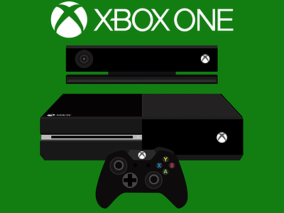 Xbox One Console Flat Design