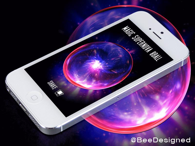 Magic Supernova 8ball Dribbble app design ios7 iphone live ui ux xcode