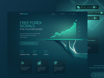 Landing Page. Forex clean ui dark theme dark ui digital exchange finance fintech forex landing page trading