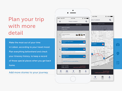 Travel Planner app travelling ui ux