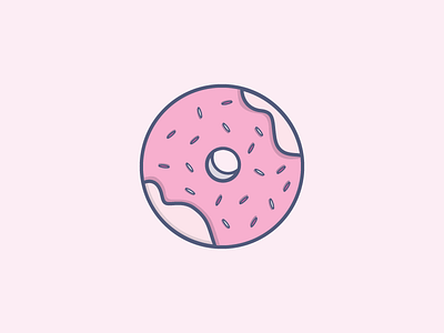 Donut donut flat illustration pink sweets