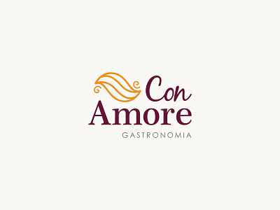 Con Amore branding art brand brand design branding clean color colorful creative design food graphic design identity illustration logo logo design minimalist orange sketch typography vector