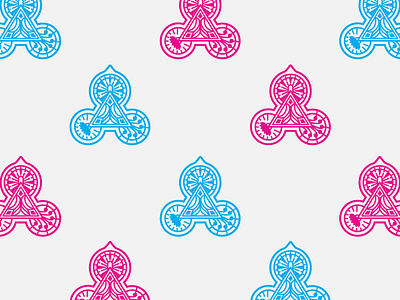 Transformation from Adiyogi to Adiguru block print motifs textile pattern textile print vector
