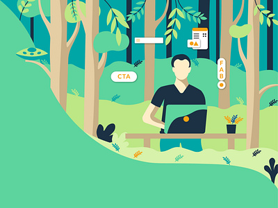 About Me design greens hangdrum illustration nature ui ux vector