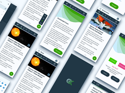 TestBookGK App Redesign card ui pattern gk quiz redesign ui ux