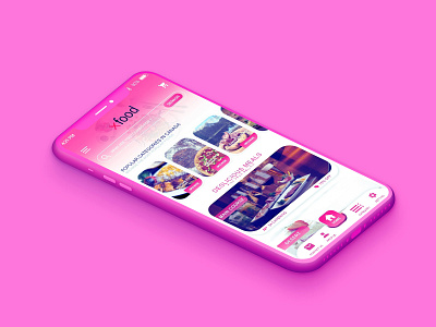 XFOOD - FOOD DELIVERY APP adobe xd app user interface design