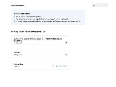 webdesignrepo v4 search page
