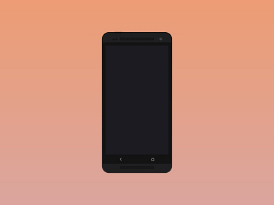 HTC One Free Mockup flat freebie template