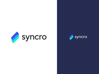Syncro logo branding design flat logo