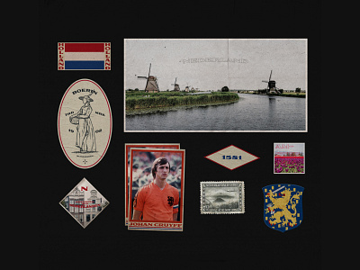 nederland badge branding design dutch engraving holland illustration netherlands retro badge typography vintage vintage badge
