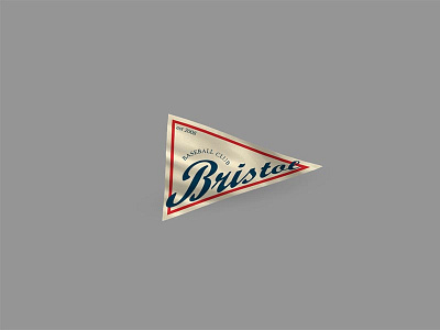 Bristol badge baseball branding design flag illustration retro badge typography vector vintage badge