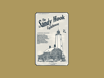 The Sandy Hook badge branding design illustration lighthouse new jersey retro badge typography vector vintage vintage badge