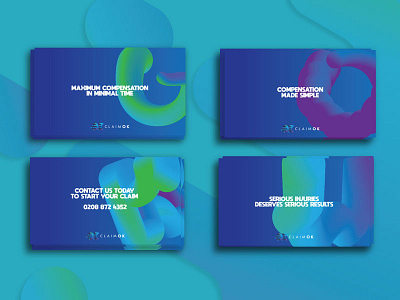 Claimok Branding branding cards colourful design modern vibrant