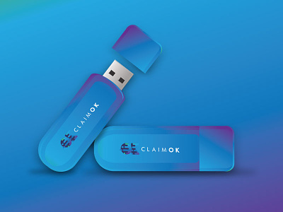 Claimok Branding - USB branding colourful corporate identity design logo design modern usb vibrant